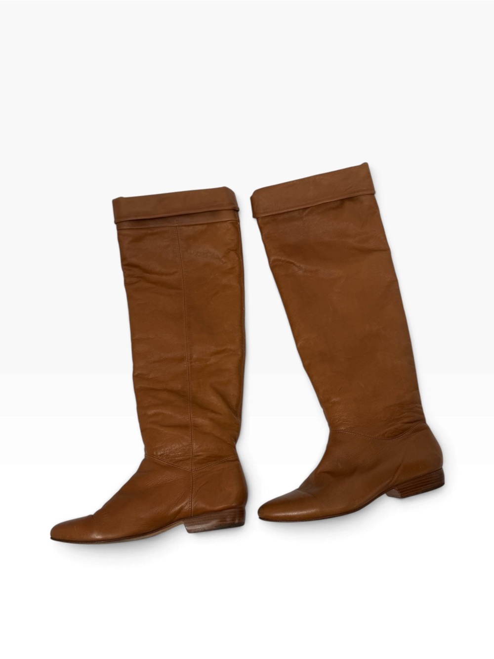 Pour La Victoire "Malorie" boots Women’s 9M Fold-over Knee High Leather Boots